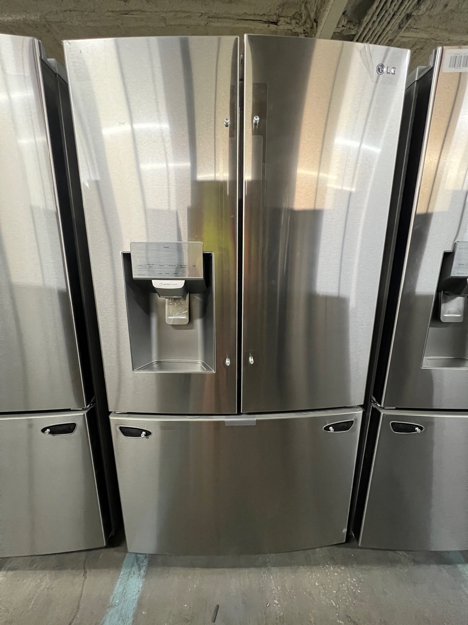 LG 27.7 Cu. Ft. French Door Smart Refrigerator with External Ice and Water Stainless Steel